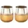 Creativ deco Windlicht Weihnachtsdeko 12 cm gold
