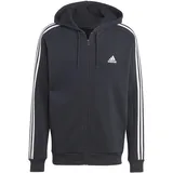adidas Essentials 3-Streifen Kapuzenjacke schwarz S