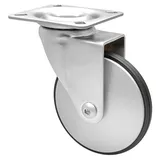 WAGNER Luxus Möbelrolle ALU DESIGN - Softlauffläche, Durchmesser Ø 75 mm, Anschraubplatte, Tragkraft 50 kg - 03138301
