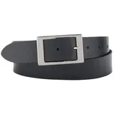 Bernd Götz Ledergürtel mit Rechteckschließe schwarz 95