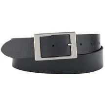 Bernd Götz Ledergürtel mit Rechteckschließe schwarz 95