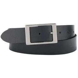 Bernd Götz Ledergürtel mit Rechteckschließe schwarz 95