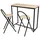 URBAN LIVING Bistro-Set Bistrotisch + 2 Barhocker klappbar 2er Set  braun/schwarz