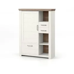set one by Musterring Highboard York Dekor Pino-Aurelio / Eiche Nelson