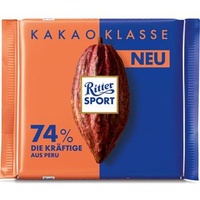 Ritter-Sport Tafelschokolade Die Kräftige 74% Peru, 100g