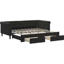 vidaXL Tagesbett 90 x 190 cm Schwarz