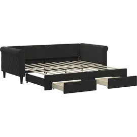 vidaXL Tagesbett 90 x 190 cm Schwarz