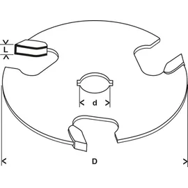 Bosch Scheibennutfräser 8 mm D1 50,8 mm L 2,5 mm G 8 mm