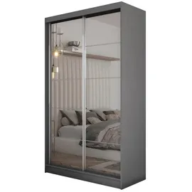 masseno Schwebetürenschrank FIORELLA 120 x 216 x 61 cm Grau
