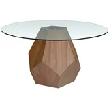 AC ANGEL CERDA Angel Cerdá  Esstisch aus Nussbaumholz und Glas 1093C