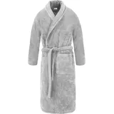 Normani Unisex Baumwoll-Bademantel 450 g/m2 Flee in Grau | Gr.: 6XL