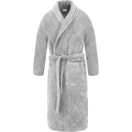 Normani Unisex Baumwoll-Bademantel 450 g/m2 Flee in Grau | Gr.: 6XL