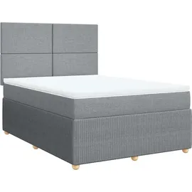 vidaXL Boxspringbett 140 x 200 cm Hellgrau