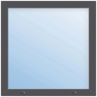 Meeth, Fenster 77/3 MD, Gesamtbreite x Gesamthöhe: 145 x 55 cm, Glassstärke: 33 mm, weiß/titan