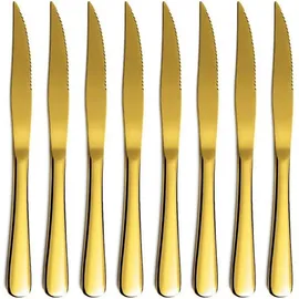 luxuskollektion Steakmesser Set 8-tlg. Edelstahl Weiß