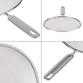 Onvaya ONVAYA® Pfannenspritzschutz | 3-TLG. Set | ∅ 20-29 cm | rostfreier Edelstahl | Spritzschutz Pfannen | Fettspritzschutz