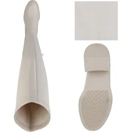 VAN HILL Damen Leicht Gefütterte Overknees Stiefel Schuhe 840778, Farbe: Beige, Größe: 36 - Beige - 36