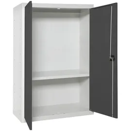 Proregal Stahlschrank AMEGO 90 x 80 x 40 cm Anthrazit/Weiß