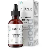 Nutri + nutri+ Vitamin D3 + K2 Tropfen 30 ml