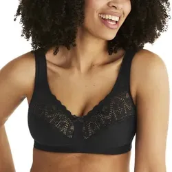 Swegmark BH True Beauty Fairtrade Soft Bra Schwarz Baumwolle B 90 Damen