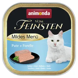 animonda Vom Feinsten Mildes Menü 100g Schale Katzennassfutter 32 x 100 Gramm Pute + Forelle