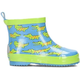 Playshoes Halbschaft-Gummistiefel Krokodil Blau 25