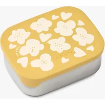 Liewood Arthur Gemusterte Brotdose, White/Yellow