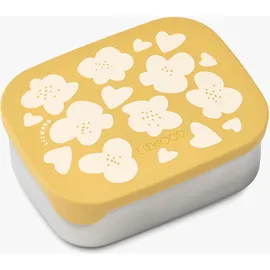 Liewood Arthur Gemusterte Brotdose, White/Yellow