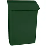 Proregal Wandbriefkasten Lugon aus verzinktem Stahl mit Namensschild HxBxT 42,4x29,1x17cm | Einwurföffnung 25x4cm | Grün