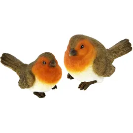 I.GE.A. Dekofigur Polyresin-Vögel (2er Set), Braun