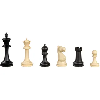 Philos 2015 - Schachfiguren Nerva, Königshöhe 95 mm, Kunststoff, schwarz creme