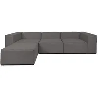 Home Deluxe - Sofa VERONA - Anthrazit, Größe: L - ca. 327 x 70 x 207 cm, Sitzhöhe: 46 cm, Sitztiefe: 80 cm, inkl. Kissen I Modulares Sofa Modulsofa Ecksofa Wohnlandschaft