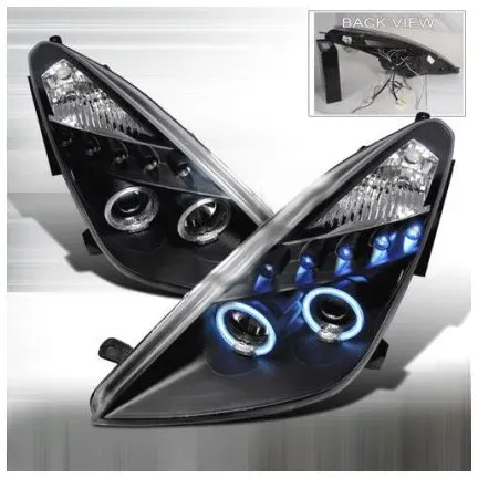 Kristall-Scheinwerfer Angel Eyes TOYOTA CELICA T230 (99-05) - schwarz