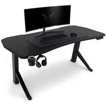 Ultimate Setup Gaming Tisch höhenverstellbar elektrisch Schwarz 140x70 cm