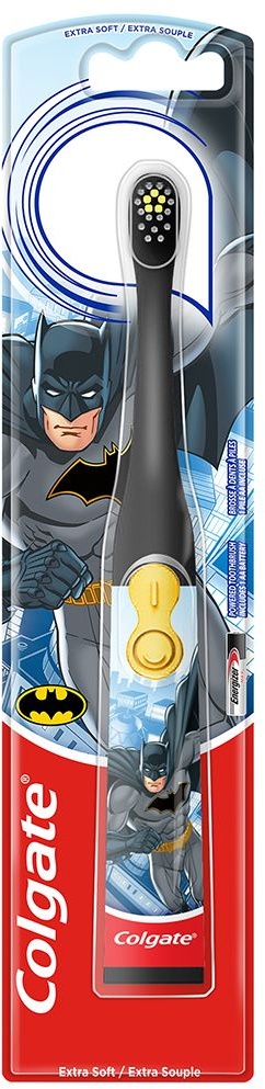 Colgate® Kids Brosse à dents électrique à piles extra-souple Batman 1 pc(s) brosse(s) à dents
