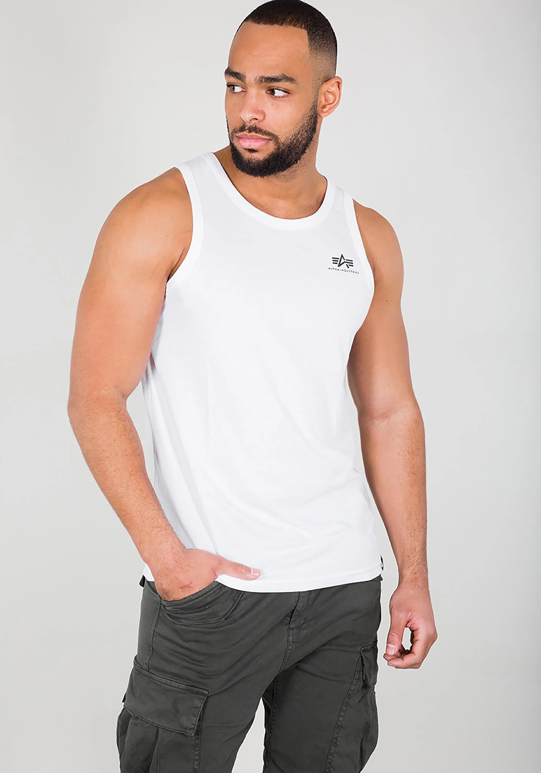 Alpha Industries Muscleshirt »Alpha Industries Men - Tanks Small Logo Tank« Alpha Industries white XL