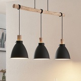 LINDBY Ø Trebale, 3 Pendelleuchte Black/Wood