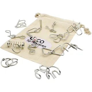 GICO Metallpuzzle Geduldspiel Metallpuzzle Knobelspiel für Erwachsene - knifflige Tricks Aller Art - Diverse Modelle (Mini)