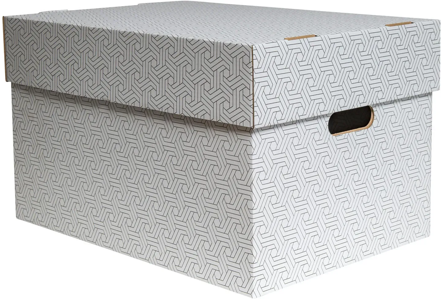 Aufbewahrungsboxen mit abnehmbaren Deckel 493x343x295mm weiß grau