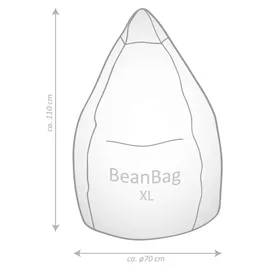 Sitting Point BeanBag Fussball XL weiß/schwarz