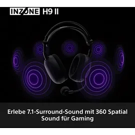 Sony INZONE H9 II Noise Cancelling, Over-ear Gaming-Headset Bluetooth Schwarz