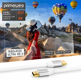 Primewire 8K Premium HDMI Ultra High Speed Kabel 2.1 7680 x 4320 @ 120 Hz mit DSC - 4m