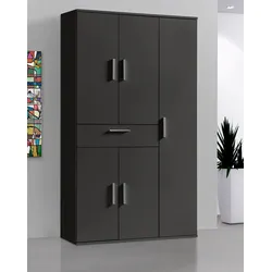Mehrzweckschrank PROCONTOUR "Clara BESTSELLER", grau (anthrazit), T:34cm, Schränke, Höhe 167cm, mit variabel verstellbaren Einlegeböden