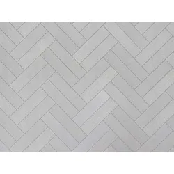 PVC Boden AKUSTIK-TEX - Fliese Fischgrät Weiß 009L - 2,00m x 2,50m
