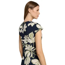 Betty Barclay Midikleid Raffung Blau/Grün 38