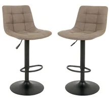 House Nordic Barhocker-Set 43 x 88-108 x 45 cm Hellbraun