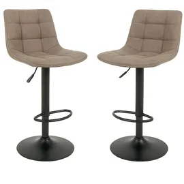 House Nordic Barhocker-Set 43 x 88-108 x 45 cm Hellbraun