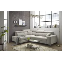 ed exciting design Ecksofa inklusive Sitztiefenverstellung Sydney & grau ¦ Maße (cm): B: 282 H: 105 T: 198.0