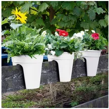 KHW Flowerclip Ø 27 x 27,5 cm weiß 3 Stück