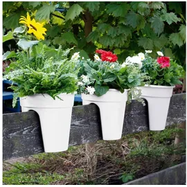 KHW Flowerclip Ø 27 x 27,5 cm weiß 3 Stück
